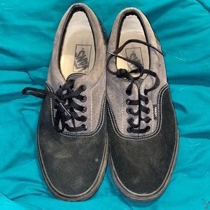Grey and black vans —- used